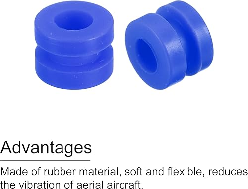 Miniatura 4 de MECCANIXITY Bolas de goma antivibración RC para control remoto F4 F7 controlador de vuelo M3x4.0.236 in bolas de absorción de impactos (azul),