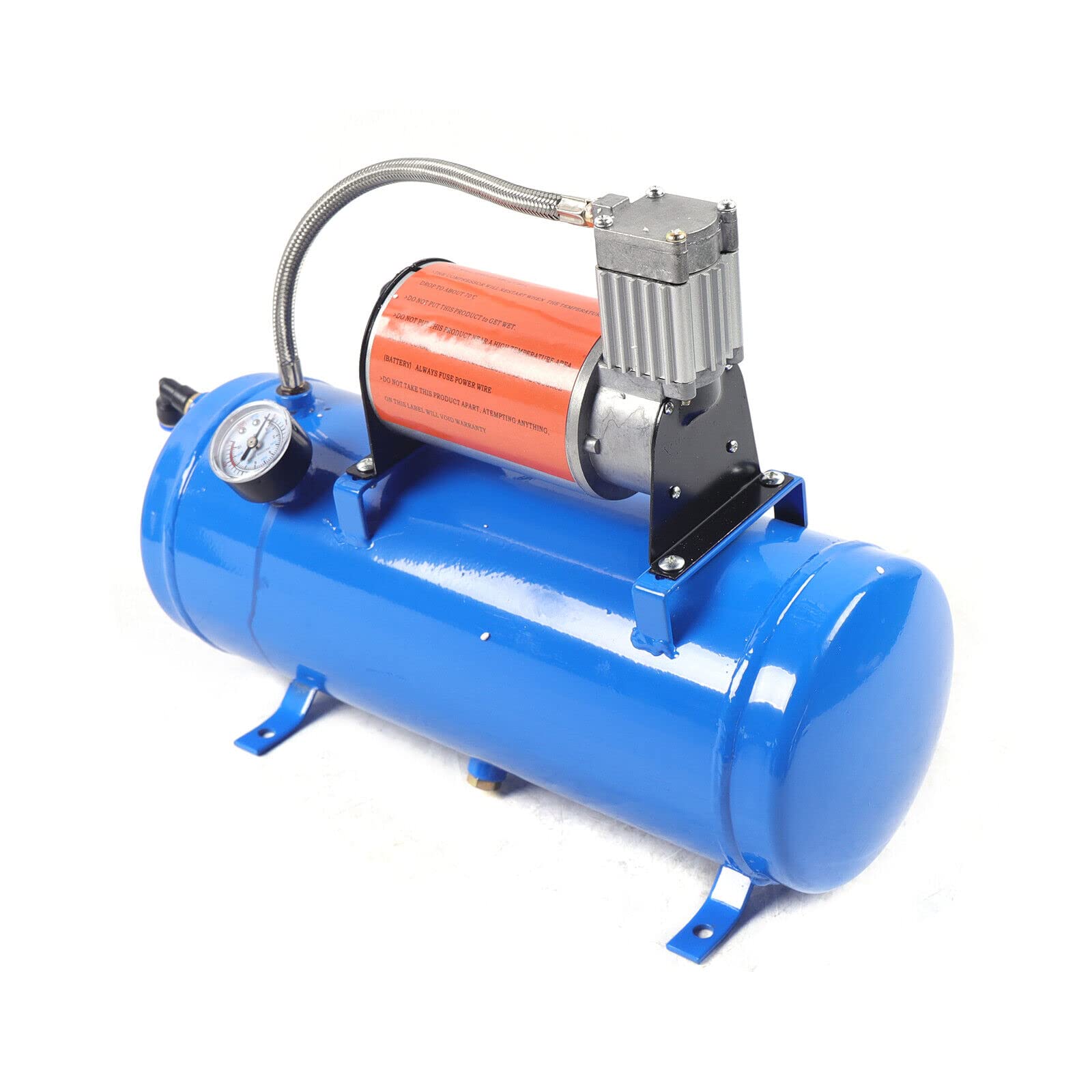 Air Horn Kit 6 litri con compressore d'aria 150 PSI 12 V 6L compressore d'aria Compressore & 4 trombe. 6L serbatoio fuir pneumatici di veicoli, motori auto e biciclette; palline, giocattoli e barche