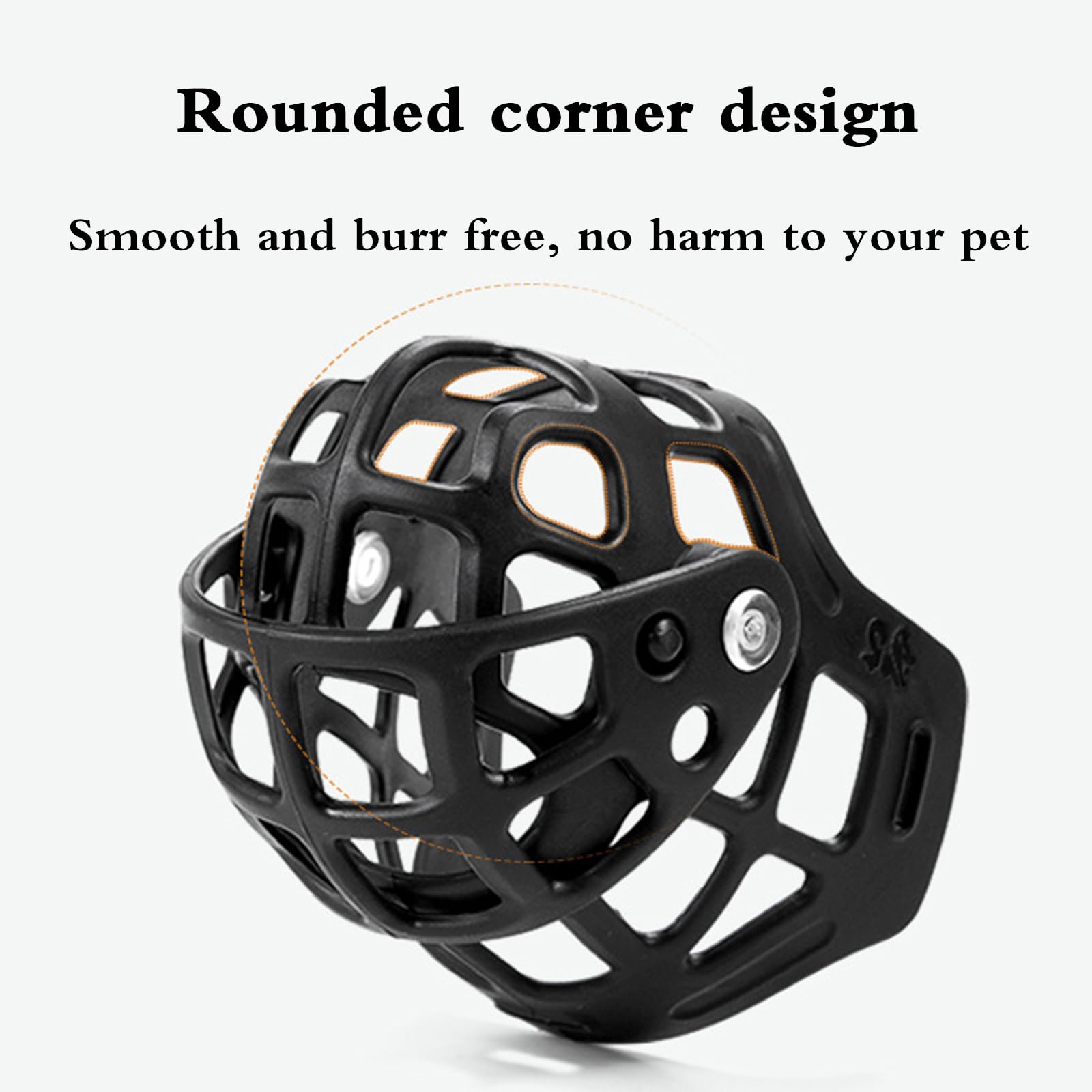 Bozal para Perros, Bozal antimordeduras for Perros, Transpirable, Ajustable y con diseño humanizado(M)