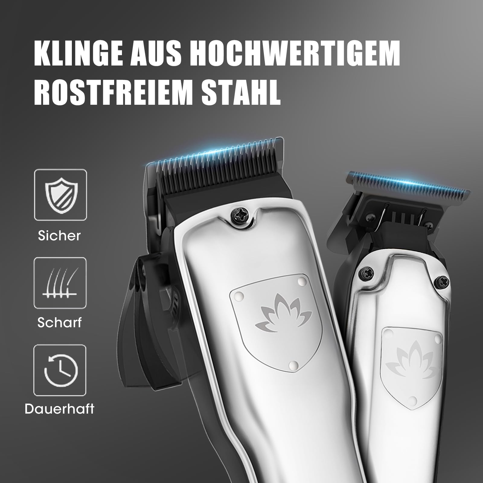 Suttik 4 in 1 Haarschneider Set Männer Haartrimmer Bartschneider Nase Ohr Trimmer Professionelle elektrische Rasierapparat Rasierer Wiederaufladbare Barbier-Kit Geschenke für Ihn
