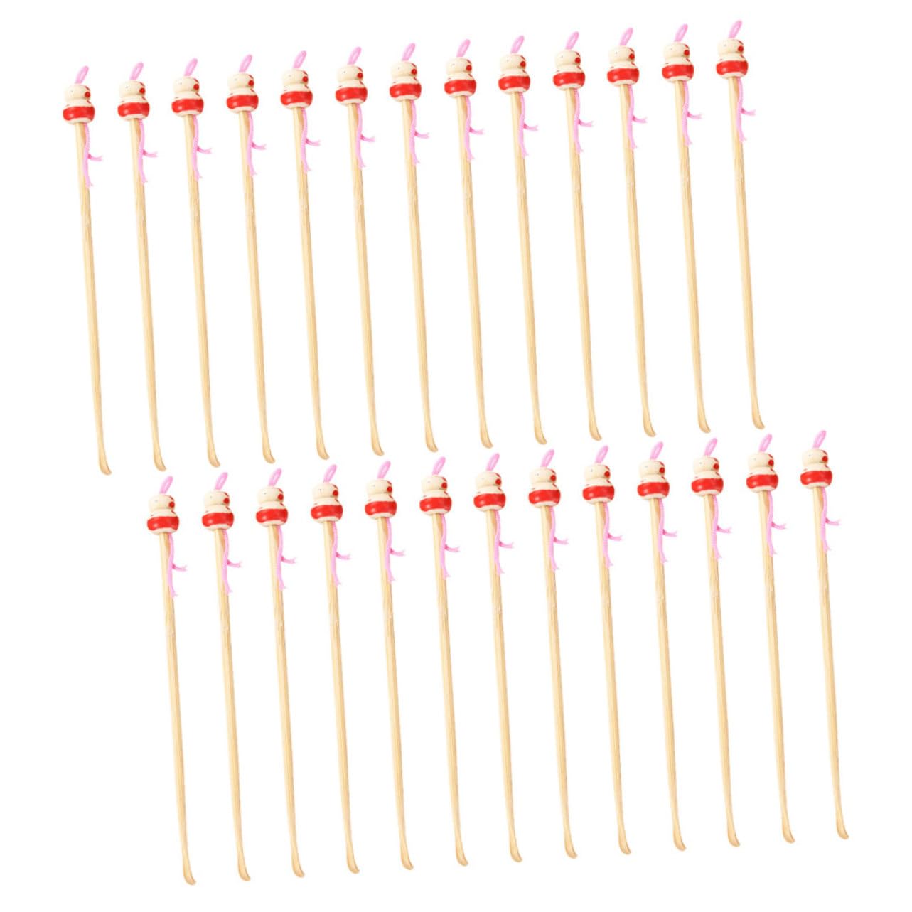 Didiseaon 100Pcs Ear Wax Removal Tools Natural Handmade Ear Cleaning Picks with Hanging Pendants Earwax Cleaning Tools for