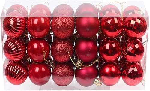 Miniatura 9 de Bola de Navidad, bolas de Navidad, celebración, boda, decoración de fiesta, 36 piezas de colgantes colgantes para árbol de Navidad, esferas