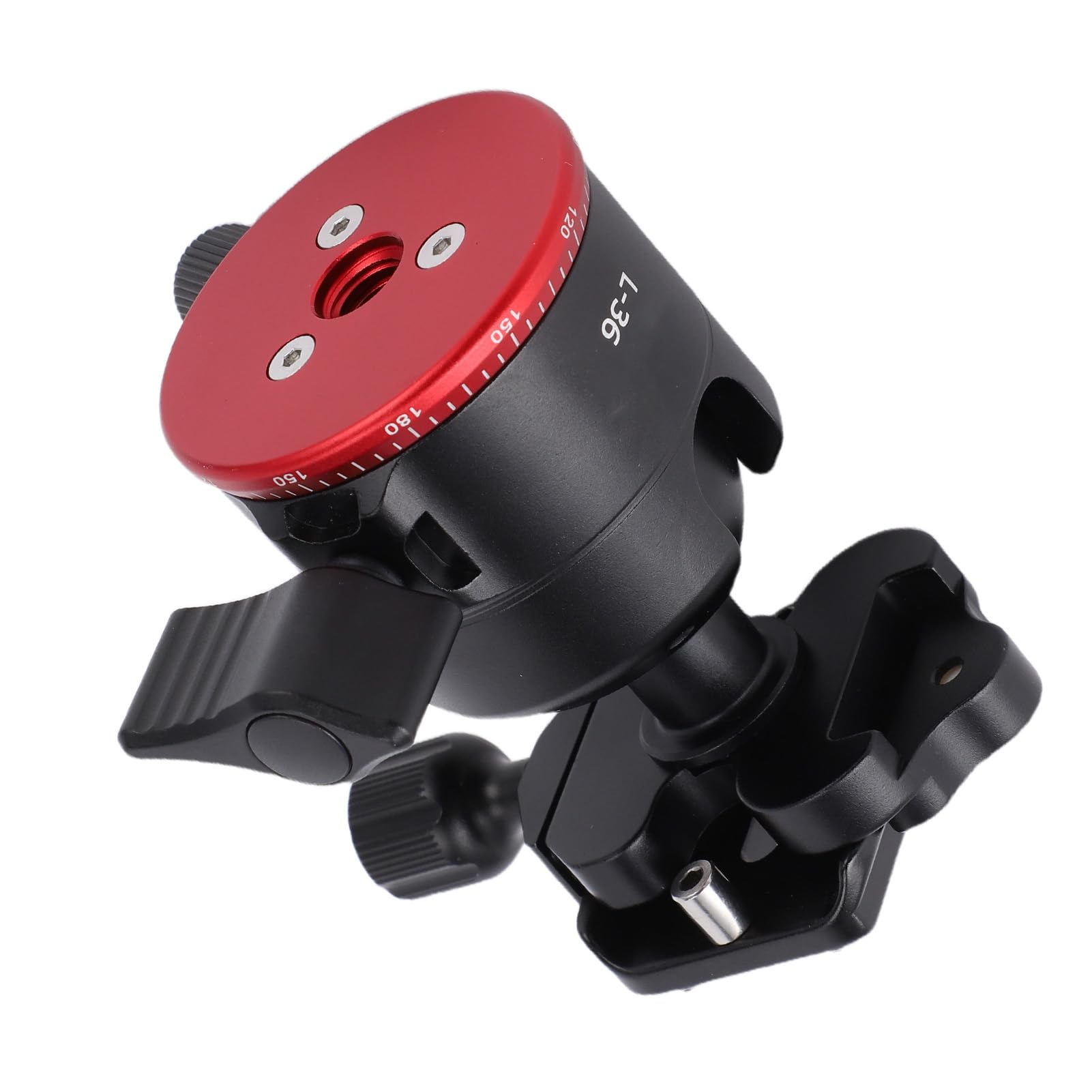 Zunate Testa a Sfera Panoramica a 360°, con Livella a Bolla e Piastra a Sgancio Rapido, Attacco per Treppiede con Filettatura 3/8" per Fotocamera DSLR, Carico 6 Kg, Lega di Allumi