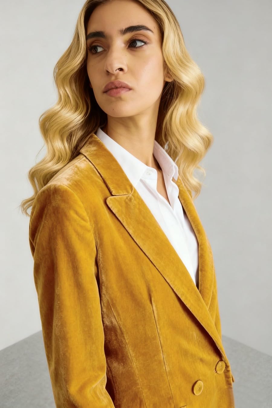 Abito da donna in velluto 2 pezzi da ufficio da donna vestito senza risvolto Vlevet caldo blazer abbigliamento casual pantaloni tuta