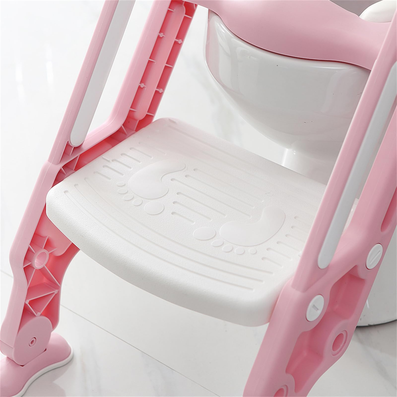 Homewell Riduttore WC Bambino Con Passeggiata,Sedile WC Pieghevole Per Bambini Allenare I Bambini Per Andare Al WC In Modo Autonomo