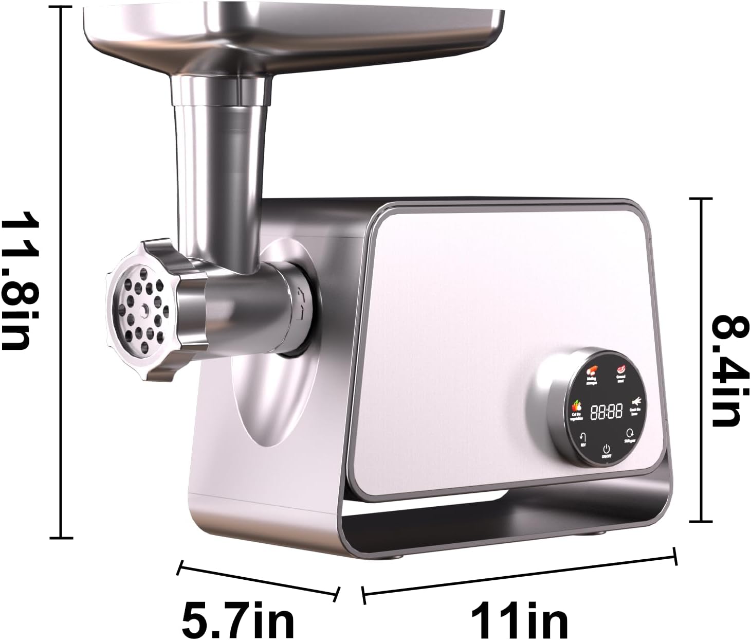 3200W Electric Meat Grinder Sausage Stuffer With Touch Color Screen 4 Speed Settings 3 Slice, Shred Blades,7 Blades,Sausage Stuffer,Kubbe Kitmeat Grinders For Home Use