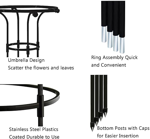 Miniatura 5 de Enrejado de plantas de interior  Enrejado en forma de paraguas para plantas trepadoras  Enrejado de jardín interior, enrejado de jardín, estaca de