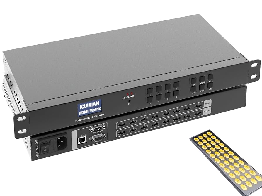 分配器・切替器 MEIKO MXD MatrixSwitcher MXD8-8 Amazon.com: 4K ICUIXIAN HDMI Matrix 8x8 Rackmount 4K30Hz