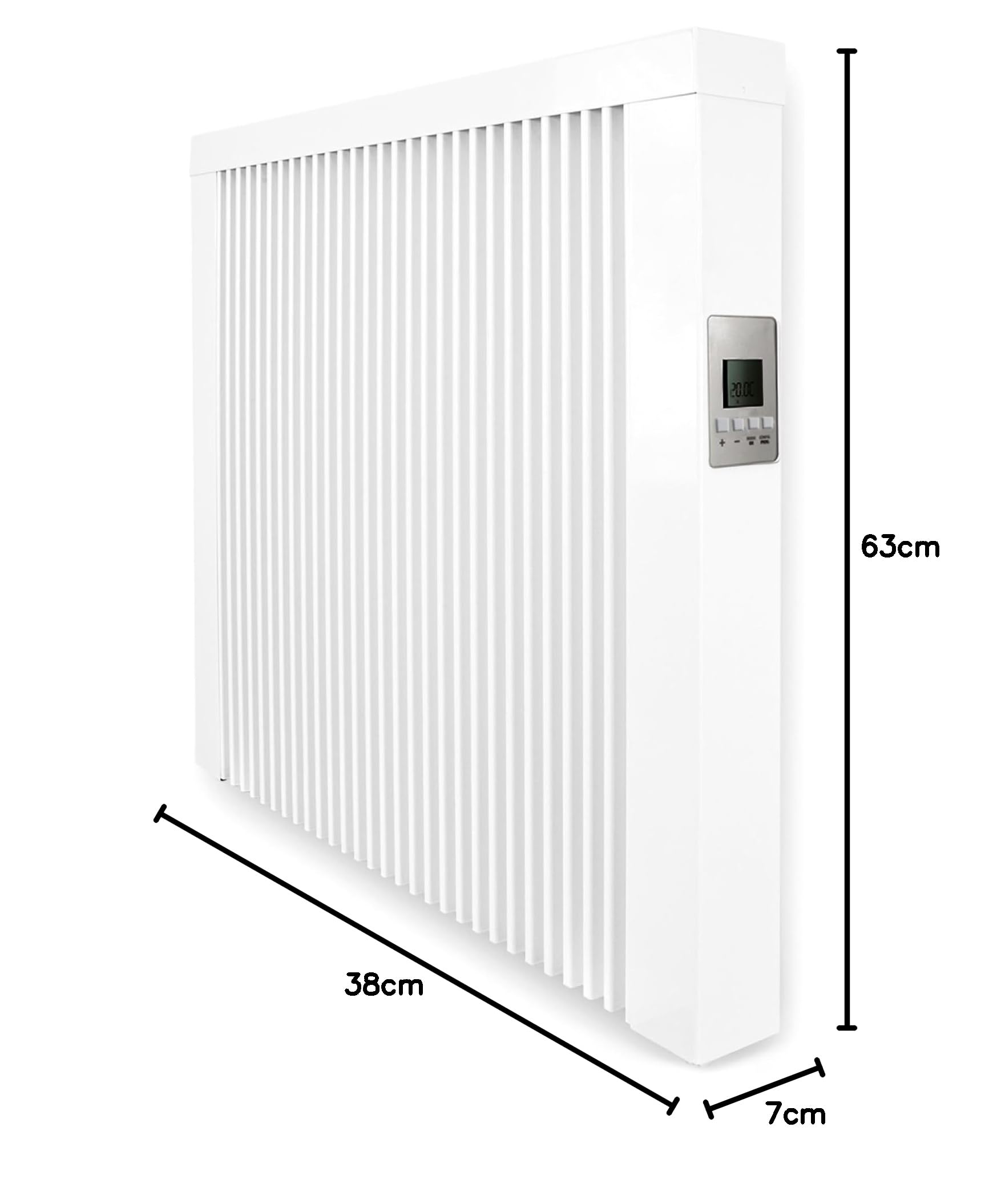 anapont Grzejnik elektryczny premium ze sterowaniem za pomocą aplikacji W-Lan, 1300 W, ogrzewanie powierzchniowe, grzejnik elektryczny, z kamieniem magazynowym, szamot, z termostatem, energooszczędne,