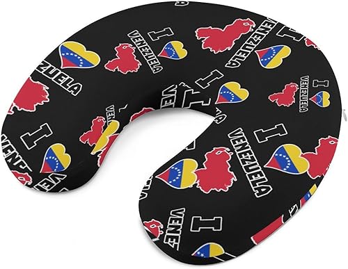 Miniatura 5 de I Love Venezuela - Almohada para el cuello, lavable, en forma de U, soporte para el cuello, almohada portátil para viajes de oficina en casa