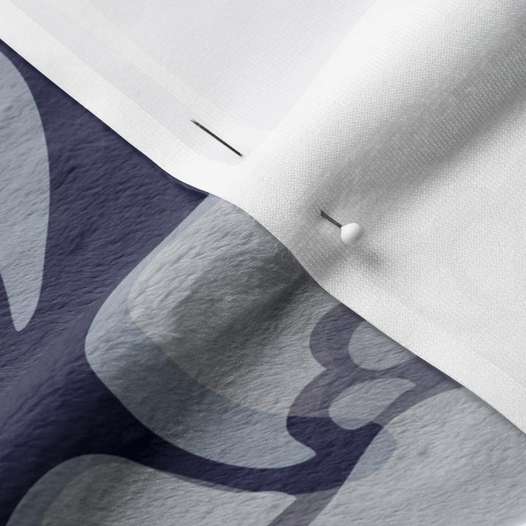 Spoonflower Fabric - 1920S Floral Indigo Flowers Blue White Soft Japanese Printed on Minky Fabric by The Yard - Sewing Baby Blankets Quilt Backing Plush