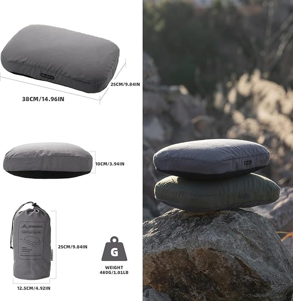 Almohada de Coche, Almohada de Camping, Espuma,Verde