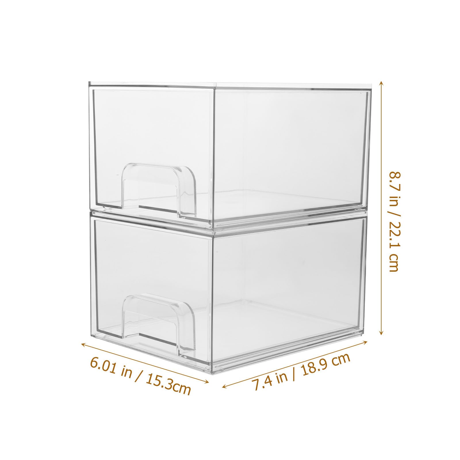 Caja Organizadora de Maquillaje Apilable Cajón, 2 Piezas Pet