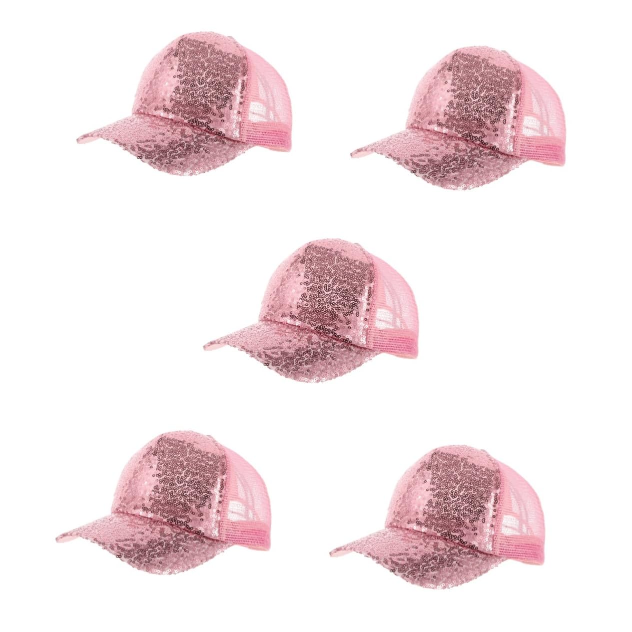 SOIMISS Chapeau en Maille Bec de Canard Chapeau de Fete Chapeau pour Femme Casquette de Baseball pour Courir Chapeau de Soleil en Plein air Chapeau de Course Polyester Rose