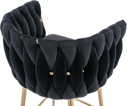 Miniatura 10 de DUOMAY Juego de 2 taburetes de bar giratorios modernos, taburetes de bar de altura de mostrador de 26 pulgadas, silla de bar de isla de cocina de