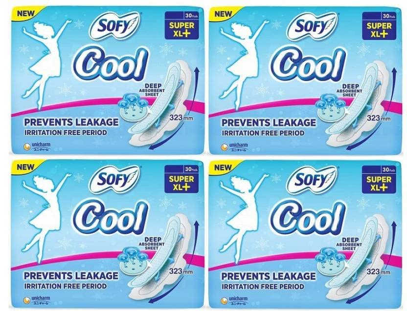 SOFY Cool Super XL+ (30+30+30+30 Conuts) Sanitary Pad (Pack of 120) Sanitary Pad (Pack of 120) (B0B6ZV4DWV) Amazon Price History, Amazon Price Tracker