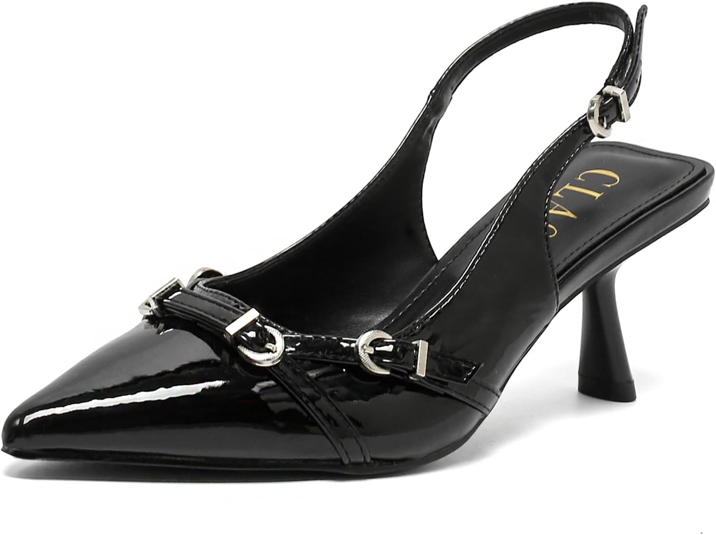 Kitten Heels Women Slingback - Pointed Toe Pumps