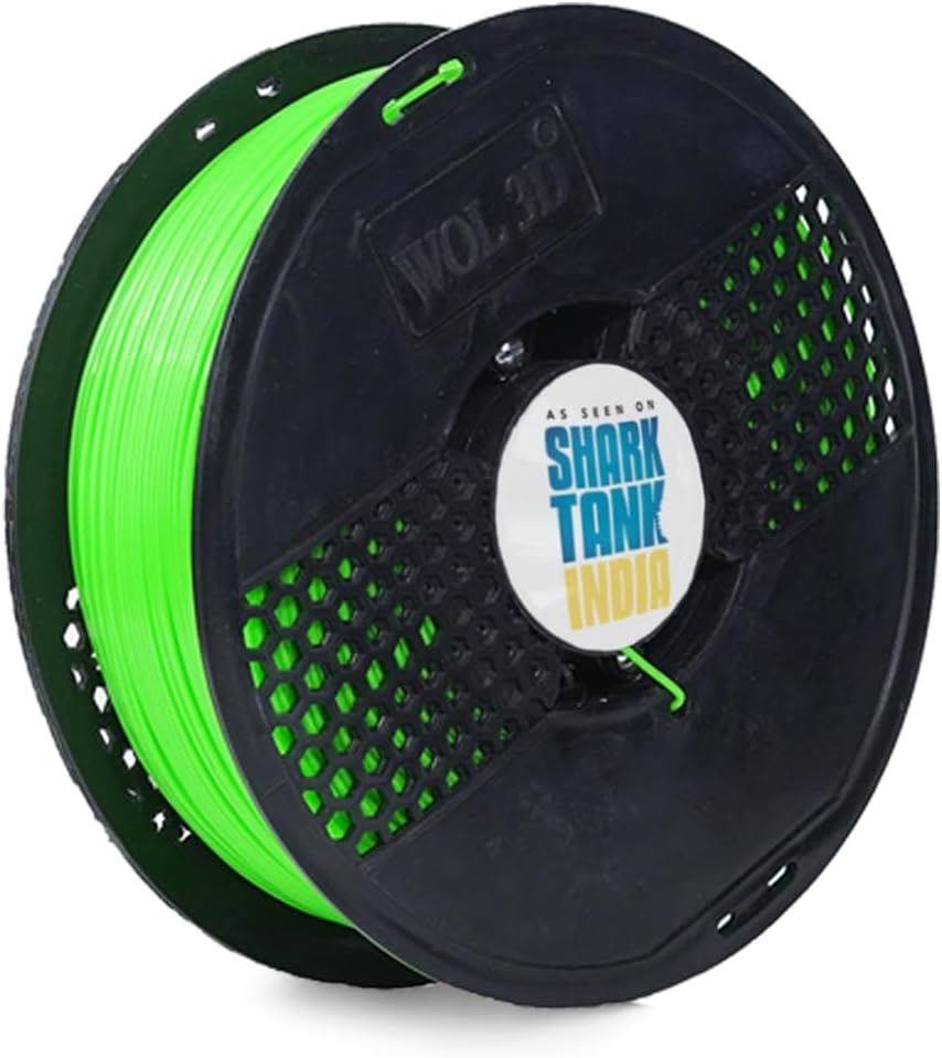 WOL3D 1kg 2026 PLA PRO+ 3D Printing Filament – Improved Formula for Enhanced Strength & Flexibility, (Lime Green), Eco-Friendly, Compatible with Most FDM 3D Printers, Made in India.