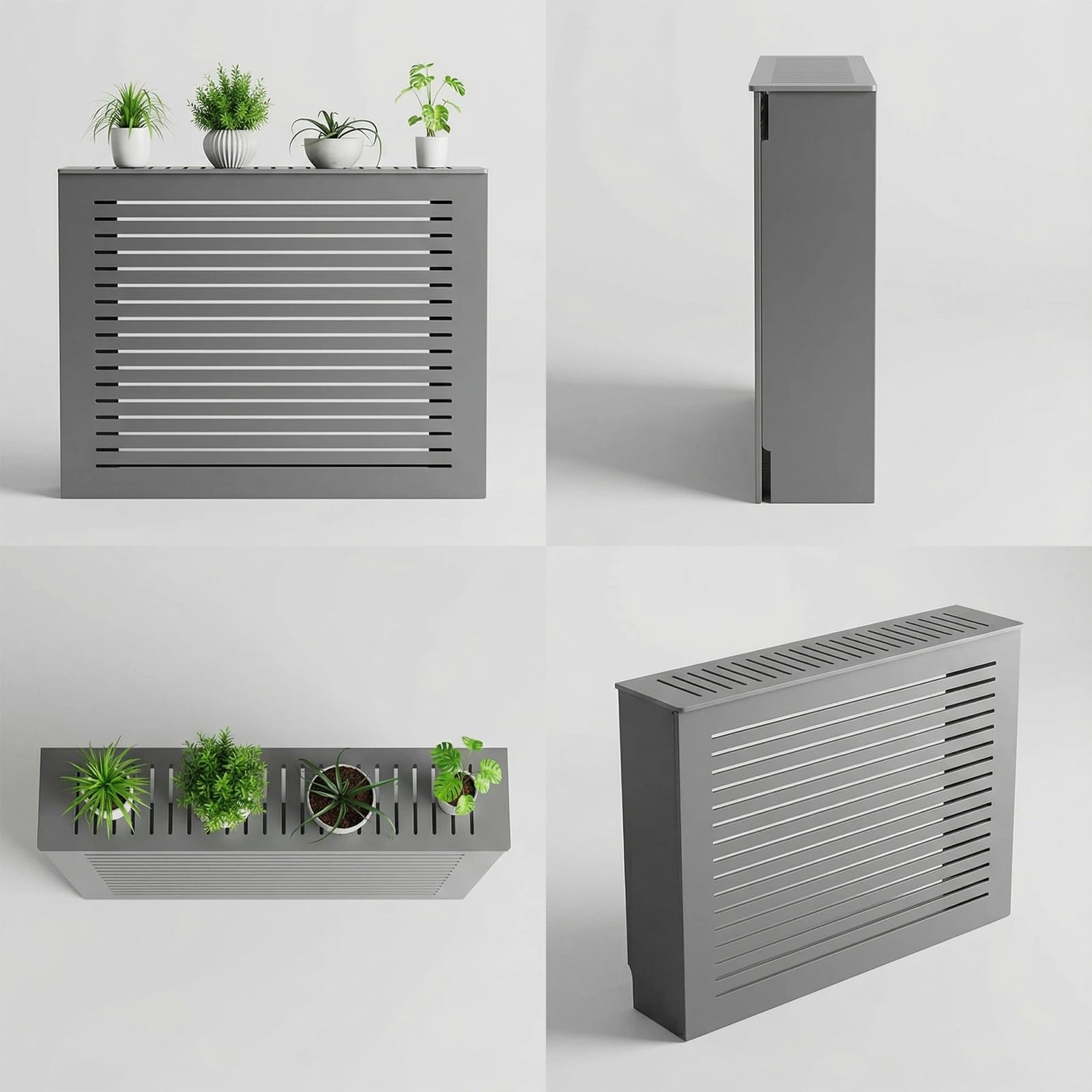 Copritermosifone con ripiano portaoggetti, design ventilato, per soggiorno, camera da letto, bagno, ufficio, impermeabile e ignifugo, elegante e funzionale