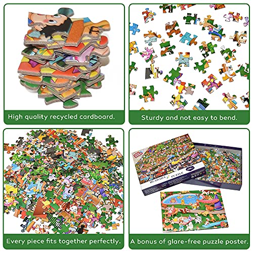 image for Blppldyci HUADADA 1000 Piece Puzzles for Adults - Dog Party - Jigsaw P