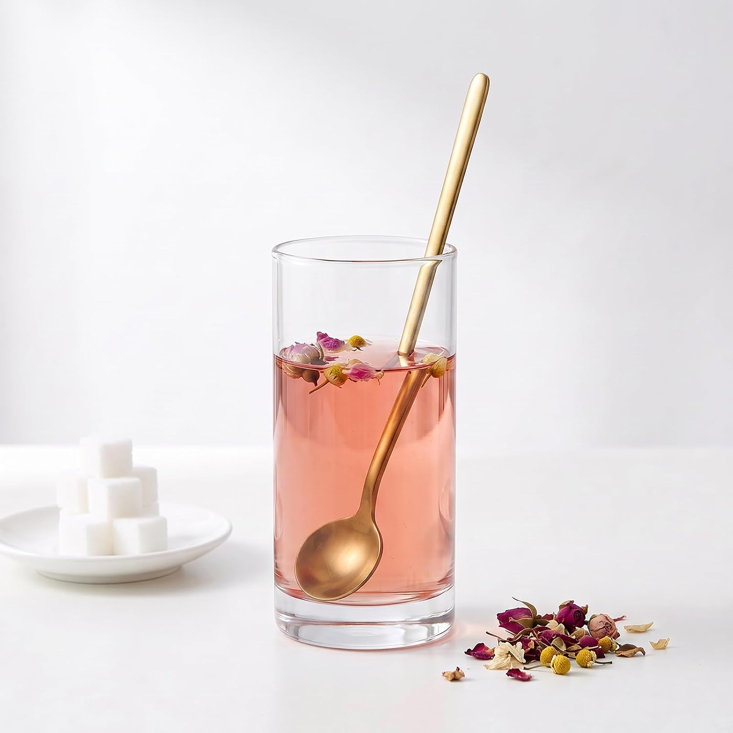 4-Pack Gold Coffee Spoons, 6.7’’ Long Handle Teaspoons