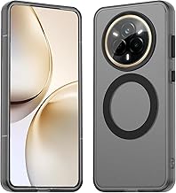 HAOYE Cover Magnetica per OPPO Realme 14 Pro 5G - Custodia TPU+PC Sottile con Finitura Opaca, Anti-Impronta, Antiurto, Compatibile con MagSafe Accessori - Nero