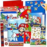 Mario School Supplies Value Pack - 13 Pc Bundle with Super Mario Folders, Notebook, and Stickers for Kids Boy Girls | Super Mario Back to School Supplies