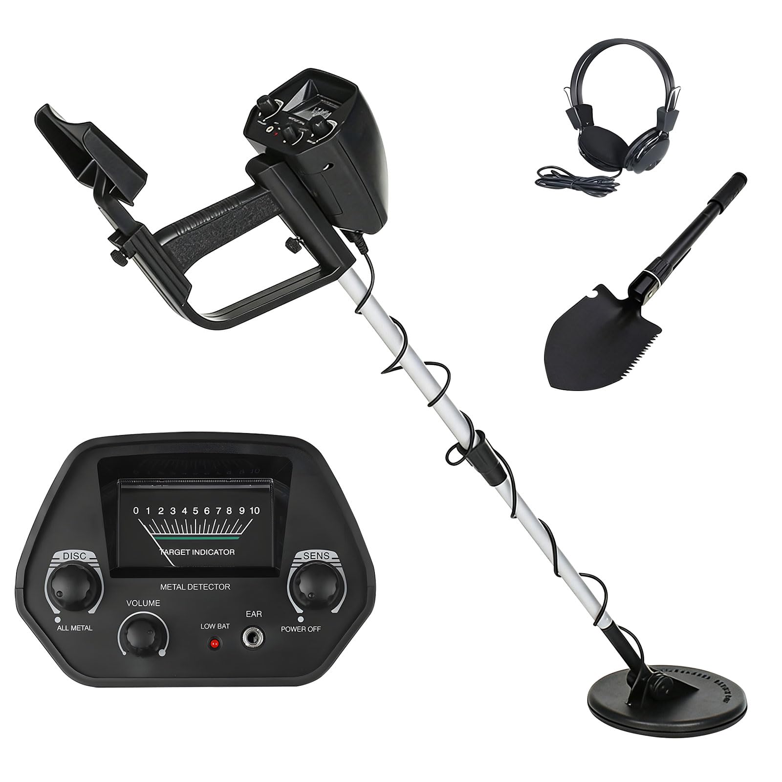Kalttoy Innovative Metal Transducer Highlighting Profound Search Investigate For Locating Tokens Jewelry Finish Underground Metal Transducer Set Includes Shovel And Headphones For Accurate Treasure Pursuing