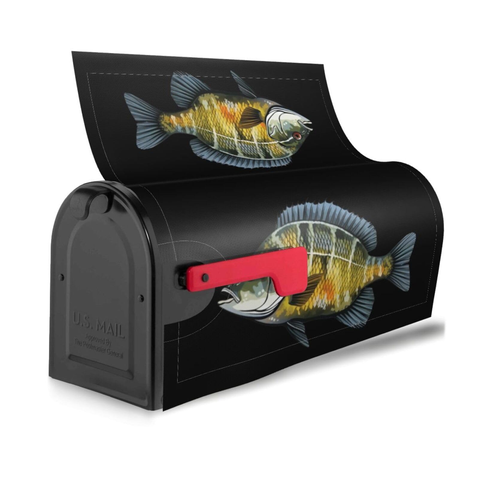 zmmw Bluegill Fish Mailbox Covers Magnetic Ailbox Cover for Garden Yard Decoration Standard Size 18