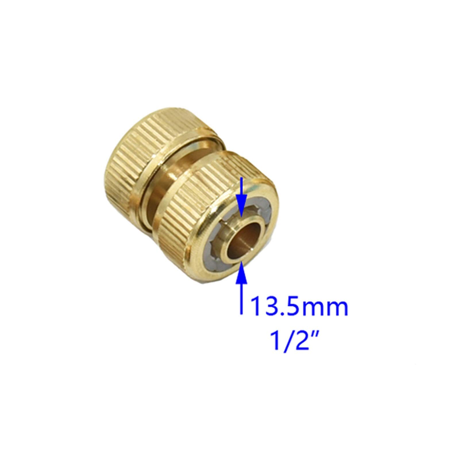 Conector de manguera de jardín Accesorios 6pcs 5/8 "1/2" 3/4 "Reparación de la manguera de latón de la manguera del conector rápido del conector de la extensión del conector de cobre con tuerca de blo