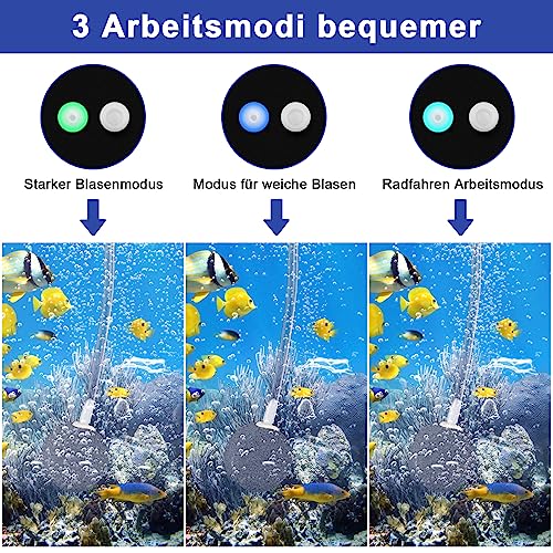 Solar Sauerstoffpumpe, GuKKK 2,5 W Solar Teichbelüfter mit 1800mAh Akku, Solar Luftpumpe Aquarium Oxygenator, Oxygenator Aquarium Luftpumpe Angelbelüfter mit Rohr Luftblasensteinen, für Gartenteiche – Bild 4