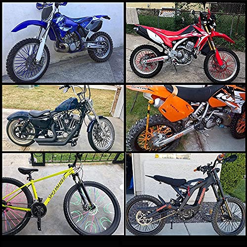 Jzy Universal Bicycle Spoke Covers - 72Pcs Motorcycle Wheel Spoke Wraps Pipe Trim Decoration Protector Spokes For Bikes Dirt Bike (Green) #TOP6