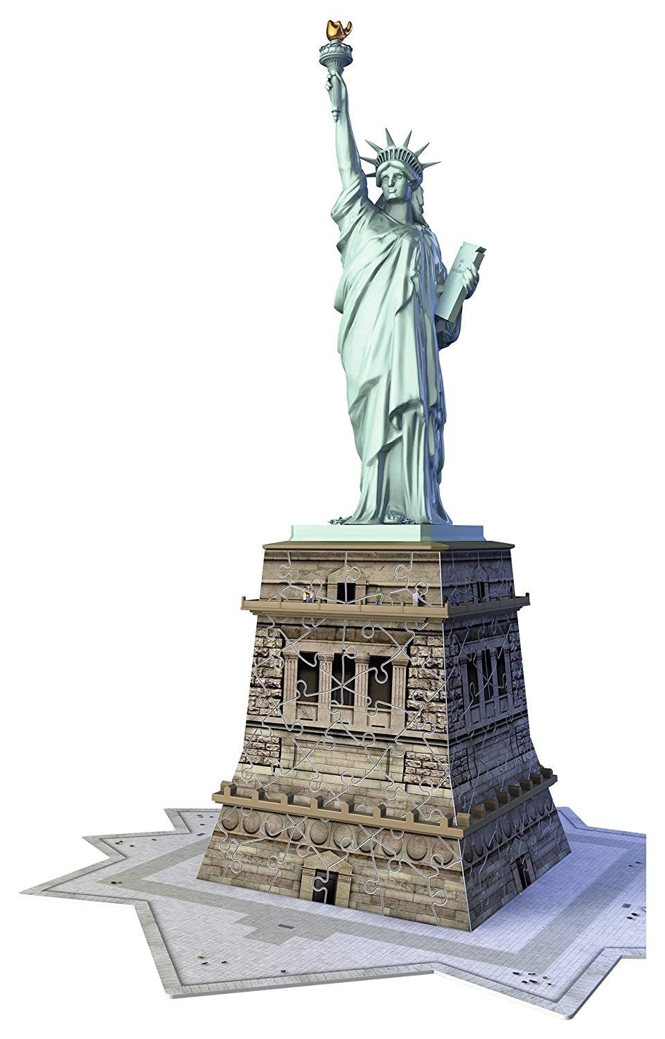 Ravensburger - Puzzle 3D Building - Statue de la Liberté - A partir de 8 Ans - 108 pièces numérotées à Assembler sans Colle - Accessoires de Finition Inclus - 12584