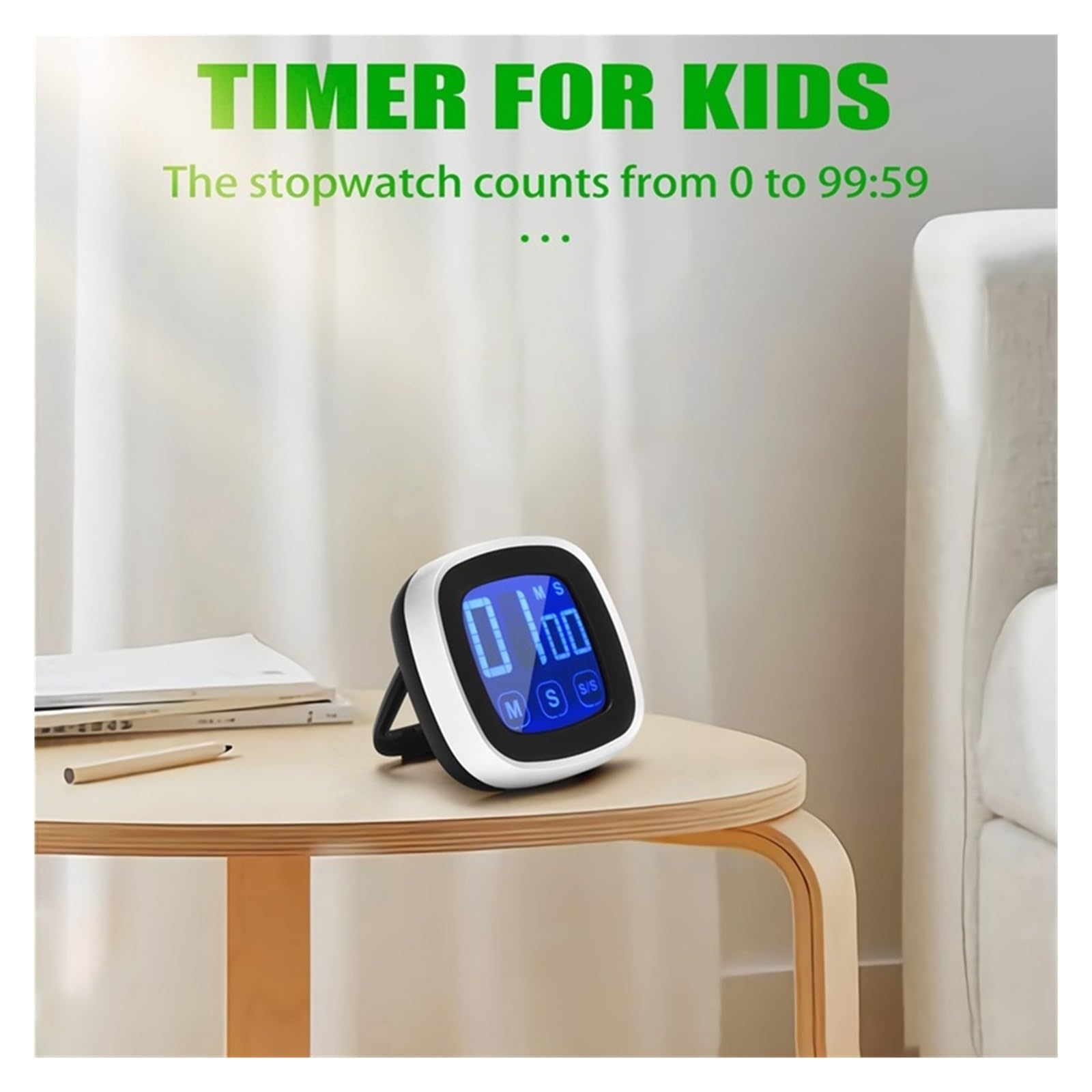 Temporizzatore Da Cucina For Cucinare Touchscreen LCD For Aula For Bambini Digitale For Riunioni Di Gioco Fitness Affidabile Ed Efficiente