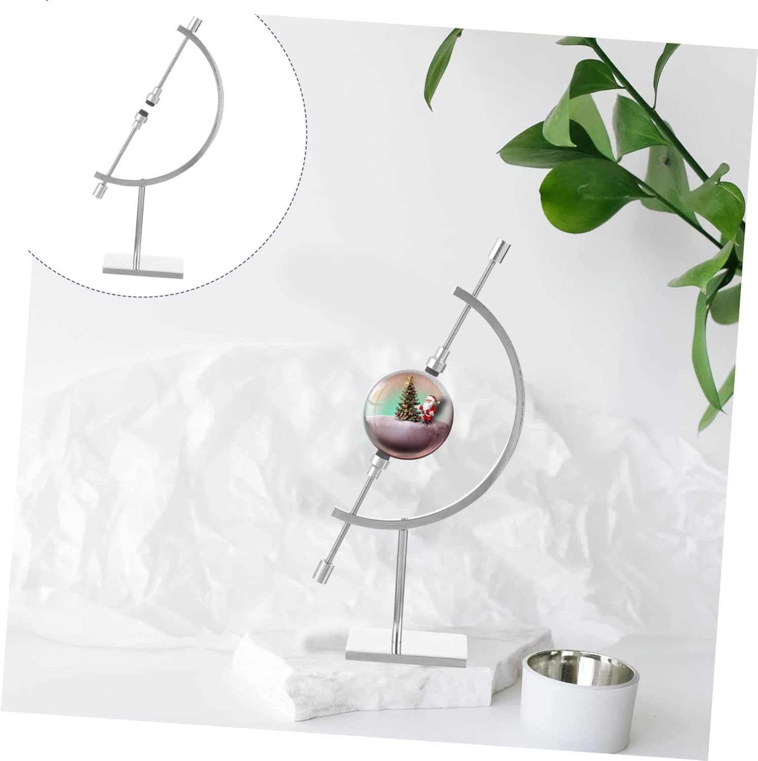 3pcs Metal Sphere Holder Stand Crystal Display Stand Holder for Ornament Home Decor