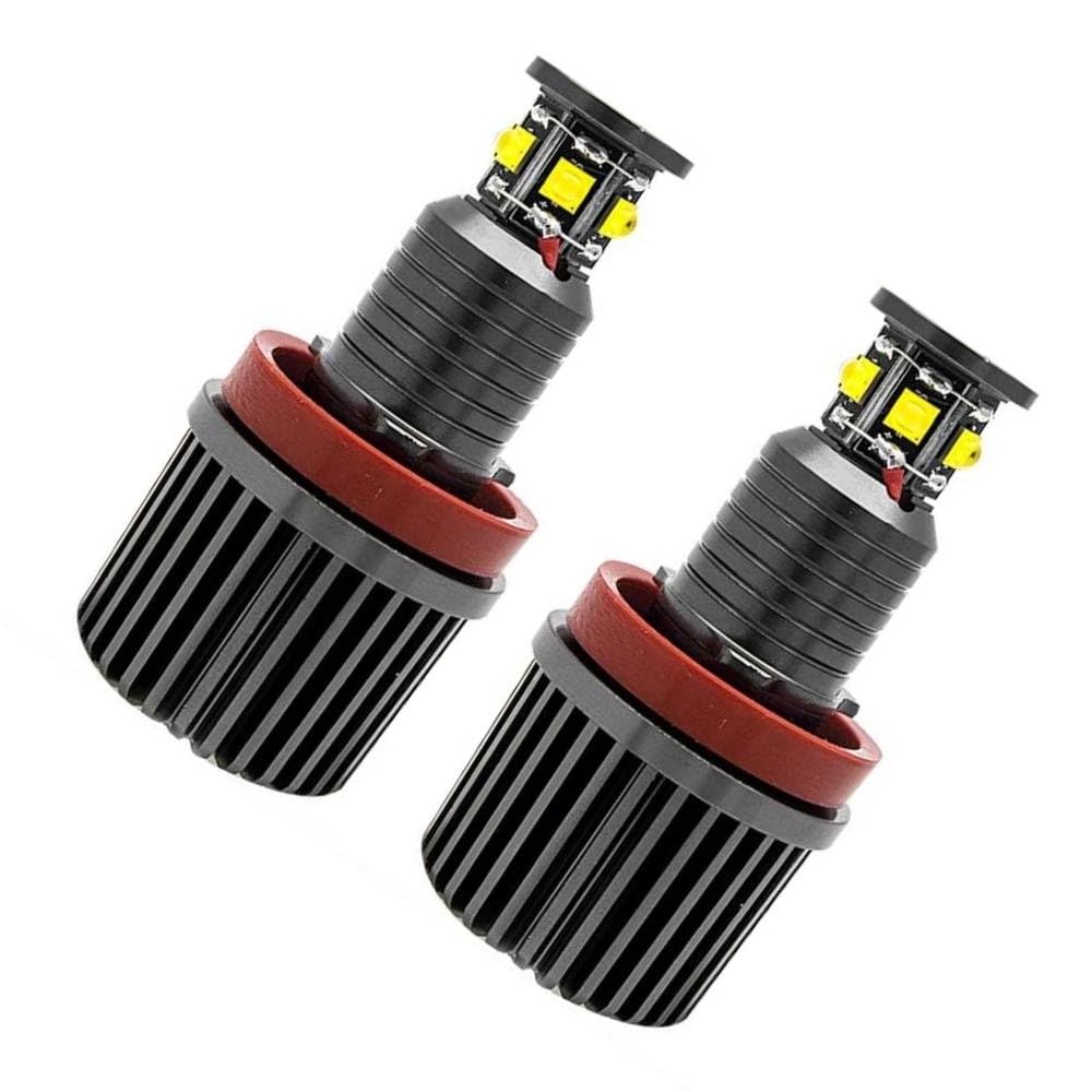 Riloer Angel Eyes White Light LED Lamps, H8 120W Angel Eye Marker...
