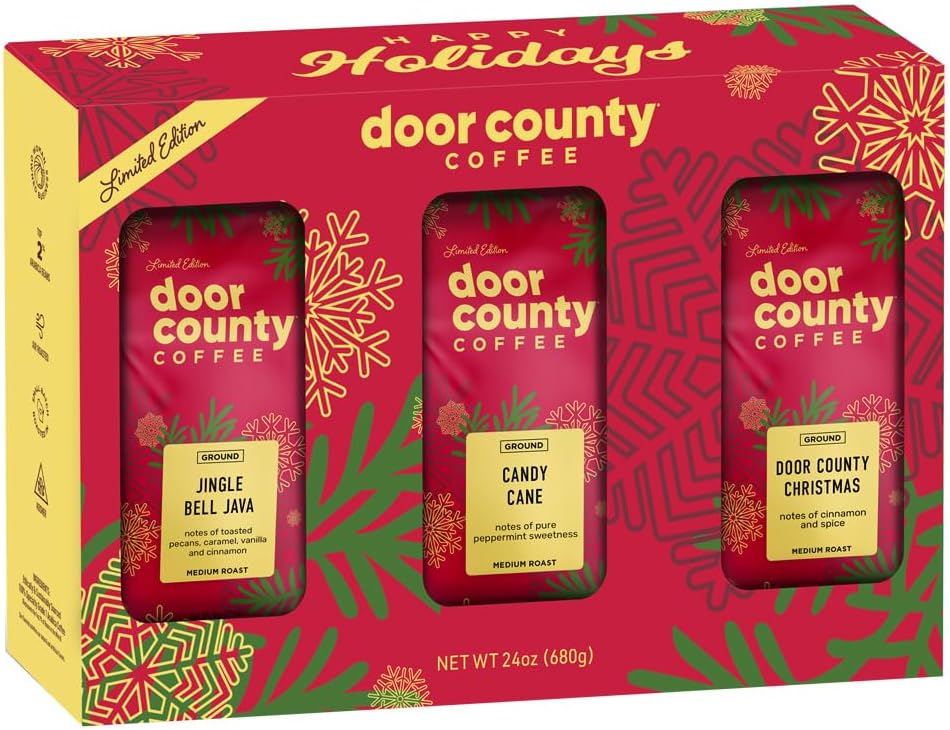 Amazon.com: Gourmet Flavored Holiday Coffee Gift, 3-Pack Gift Set, 8oz ...