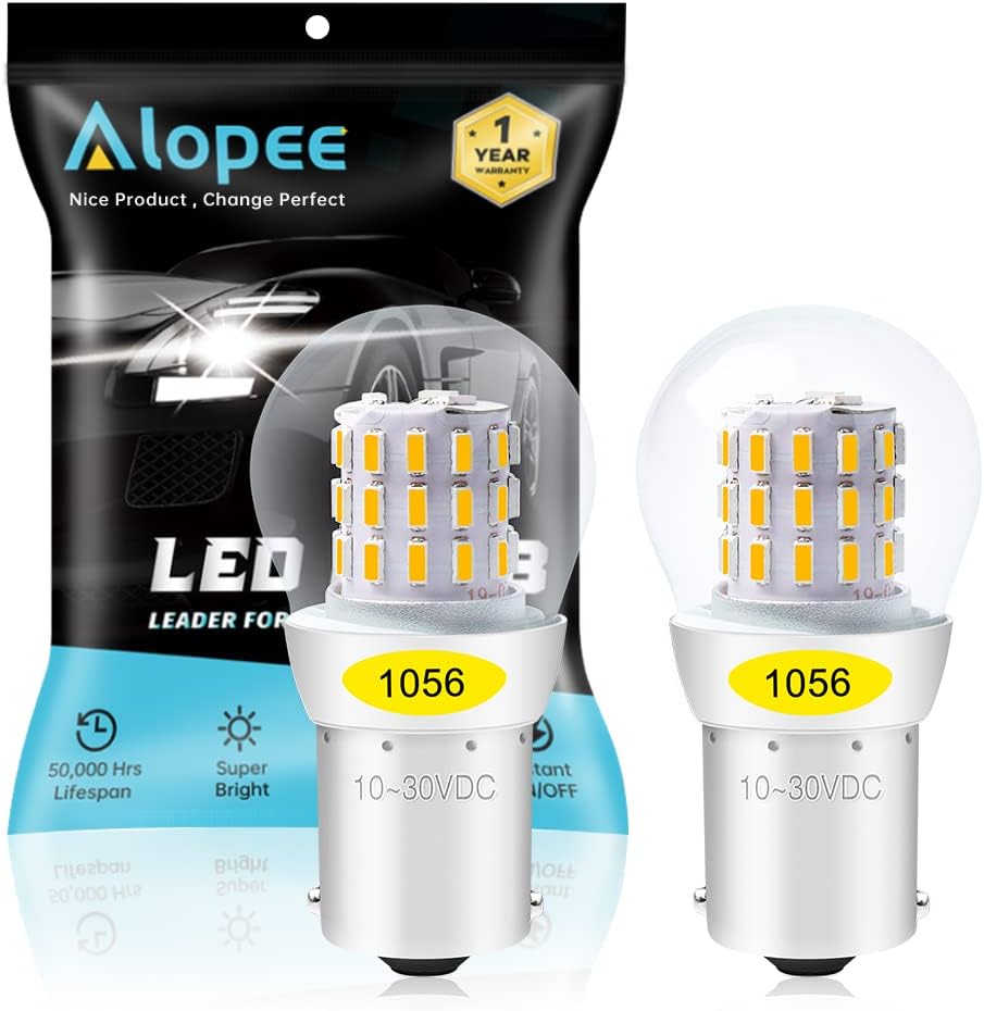 Alopee- 9V-30V DC 7507 LED Bulb Amber Yellow Super Bright BAU15S Bulb Replacement for 5009 PY21W 12496 LED Turn Signal Bulb Blinker Lights, 39PCS 3014 Chips, Non Polarity, Pack of 2