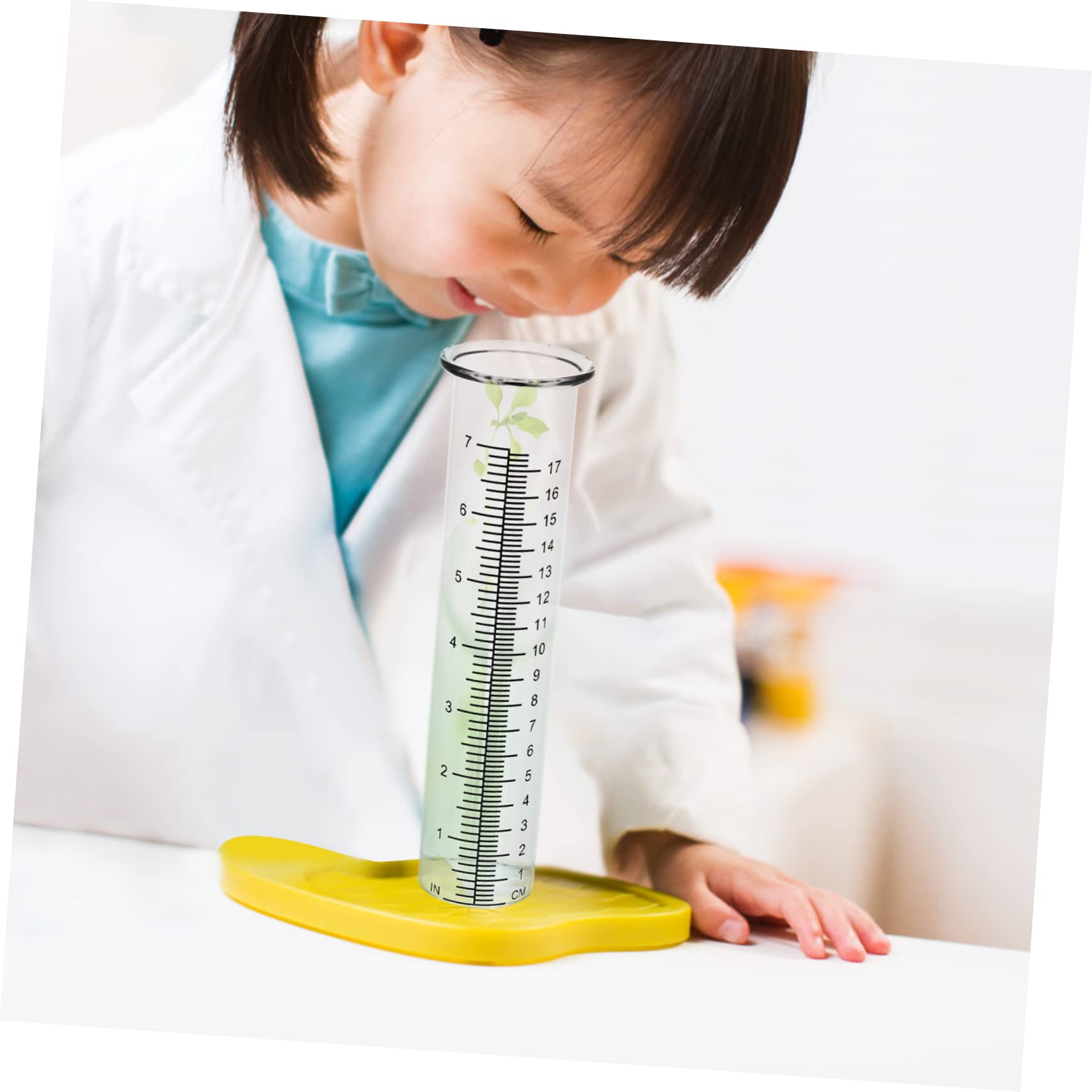 OFFSCH 2Pcs Professional Rain Gauge Device High Borosilicate Glass Measuring Cylinder for Accurate Rain Measurement and for Home Lawn and Garden Use