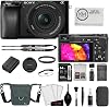 Sony α6100 Mirrorless SLR Camera 16-50mm f3.5-5.6 OSS II Lens Set with UV Filter  Memory Card  Card Reader  Memory Case  Cleaning Kit  Camera Bag  Cleaning Cloth 8 Items