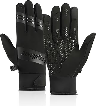 Winter Touchscreen Gloves with Non-Slip Grip, Thermal Insulated for Running Cycling Hiking, Unisex Cold Weather Sports Gloves, Christmas & New Year Gift