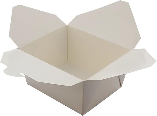 Miniatura 10 de Royal #4 Caja de comida plegable blanca para llevar, 7-34 pulgadas x 5.5 pulgadas x 3.5 pulgadas, paquete de 160