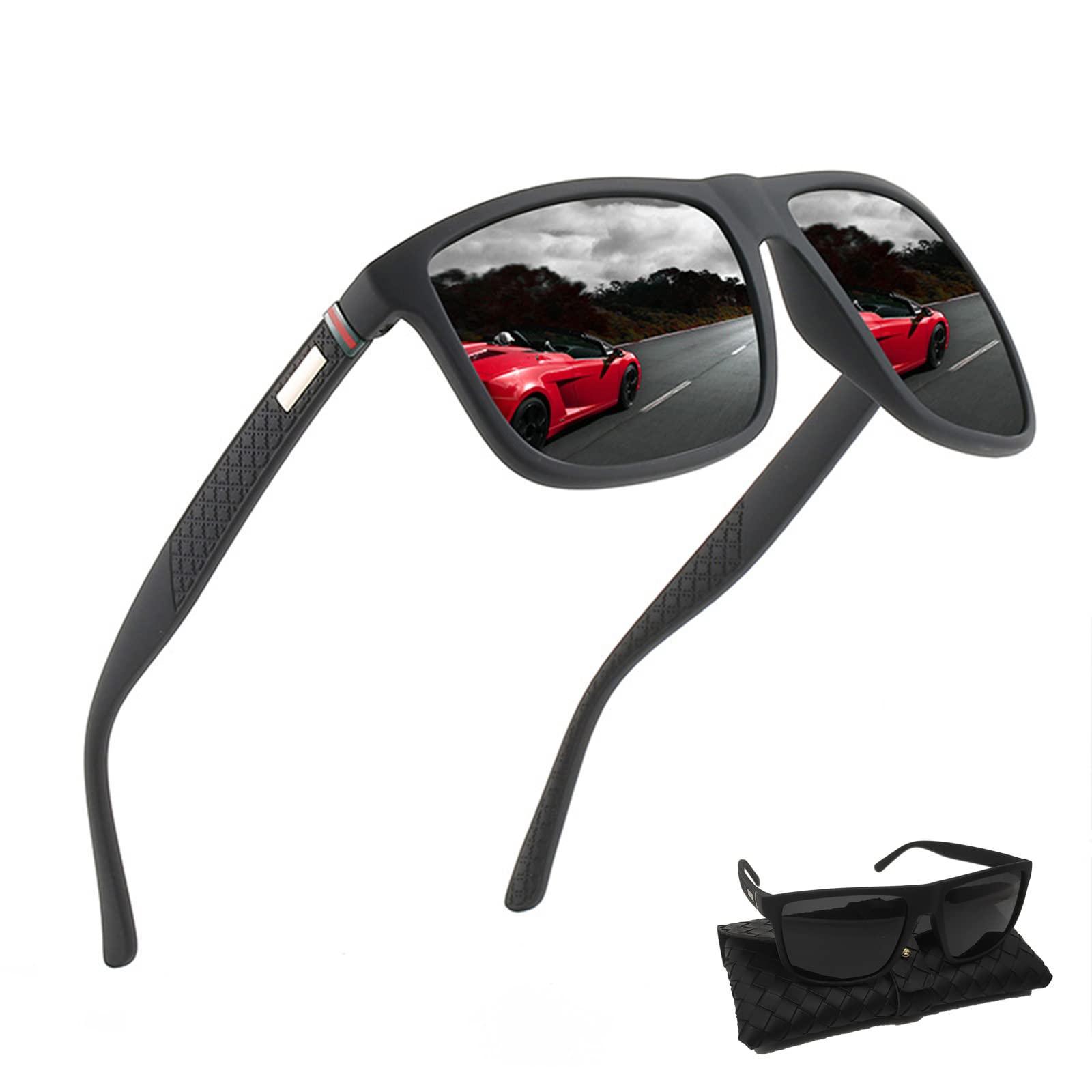 Brateuanoii Gafas De Sol Hombre, Hawkers Gafas Mujer, Gafas De Sol Genial, Vintage Classic Elegant Frames Hd Golf Conducción Pesca Deportes Al Aire Libre Gafas De Sol De Moda