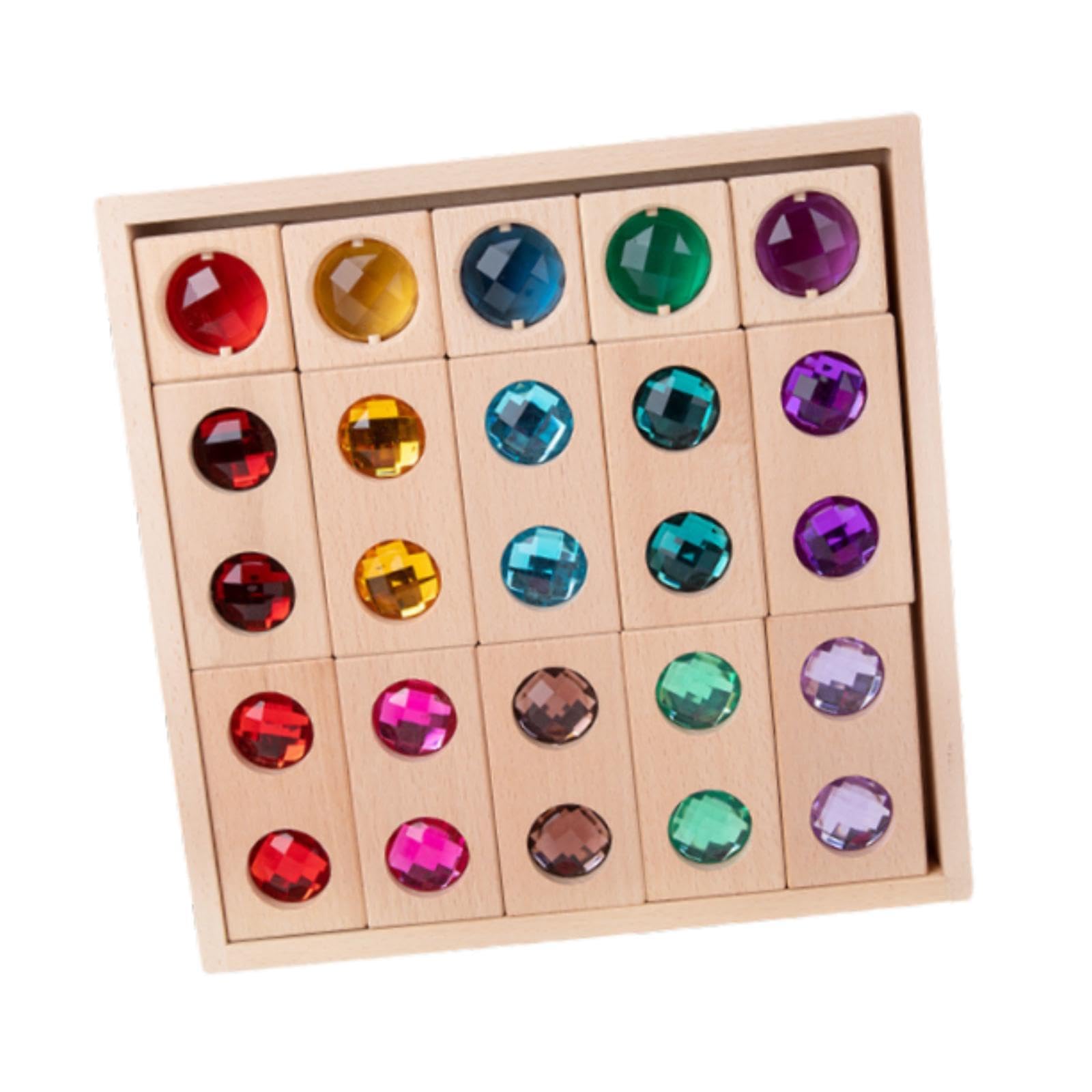 Juego de Bloques de Construcción, Juego de Apilamiento, Cubos de Aprendizaje, Acrílico, Madera, Bloques Transparentes para La Educación, Estilo D