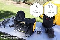 Vista 6 de Generador solar 1000 estación de energía portátil con panel solar portátil de 120 W, generador alimentado por batería con 3 salidas de CA de 1000 W