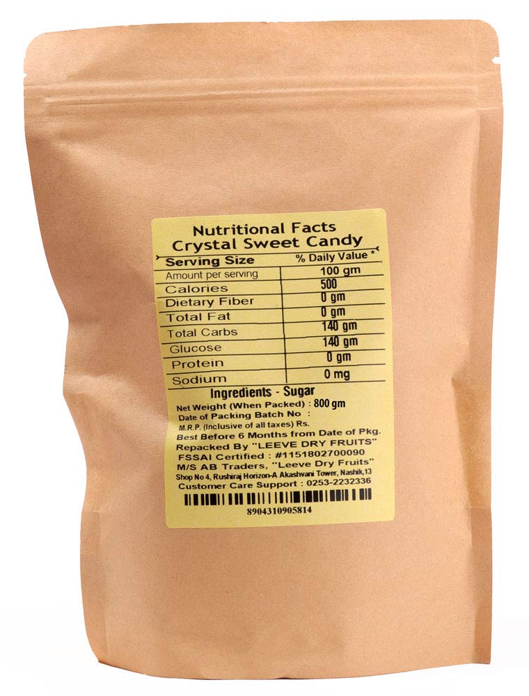 Leeve Dry Fruits Premium Cristal Kadisakhar 800 gm | Misri Mishri Crystal Sweet Candy | Non-GMO and Gluten-Free - Image 2 thumbnail