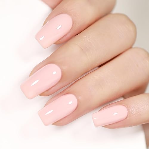 Larvall BEAUTPAL - Esmalte de uñas en gel color rosa nude, 0.5 onzas líquidas, esmalte de gel semipermanente con luz UV LED, arte de uñas, salón de
