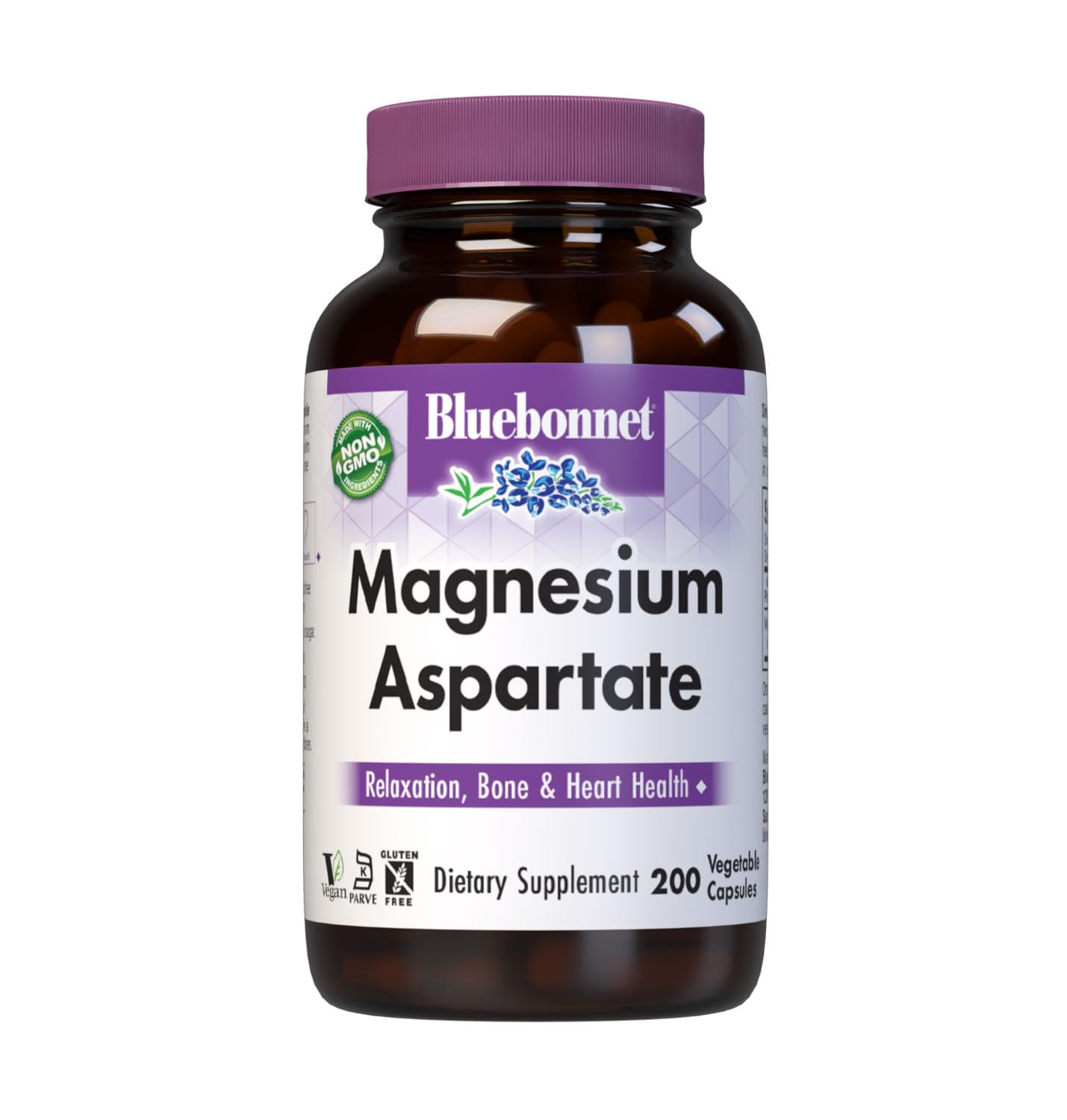 Bluebonnet Nutrition Magnesium 400 mg, 200 Vegetable Capsules Vegetable 200 Count (Pack of 1)