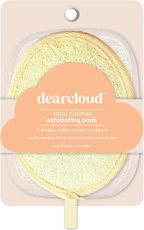Bucha esfoliante dearcloud dupla face na cor laranja