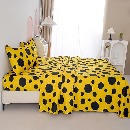 HOOBUY Juego de sábanas de microfibra suave estampada para todas las estaciones, incluye sábana encimera con estampado floral, sábana bajera con disponible en Yaxa Venezuela